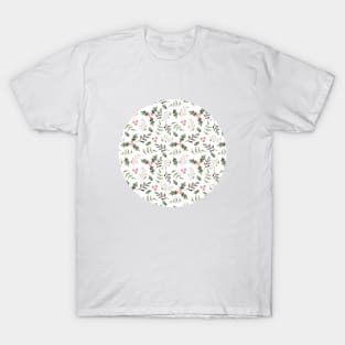 Holly leaves and mistletoe T-Shirt